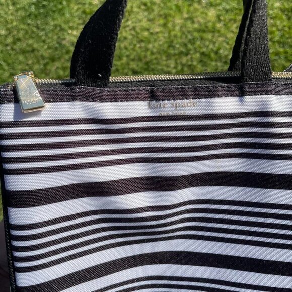 Kate Spade black and white striped lunch bag - Picture 6 of 7